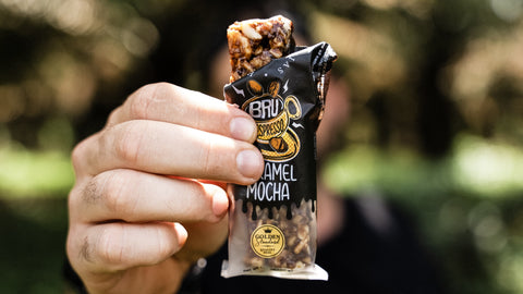 Caramel Mocha Macadamia Nut Snack Bar (Dan Mace's BRU Bar) (12 Bars)