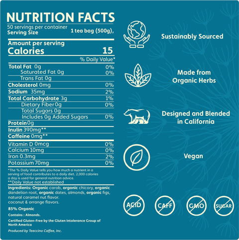 Dandelion Caramel Nut Roasted Herbal Tea