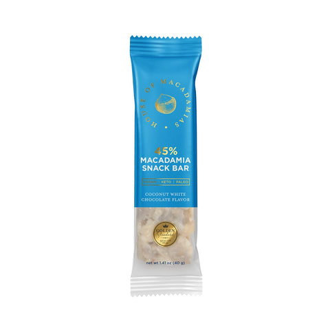 Coconut White Chocolate Macadamia Nut Snack Bar (12 Bars)