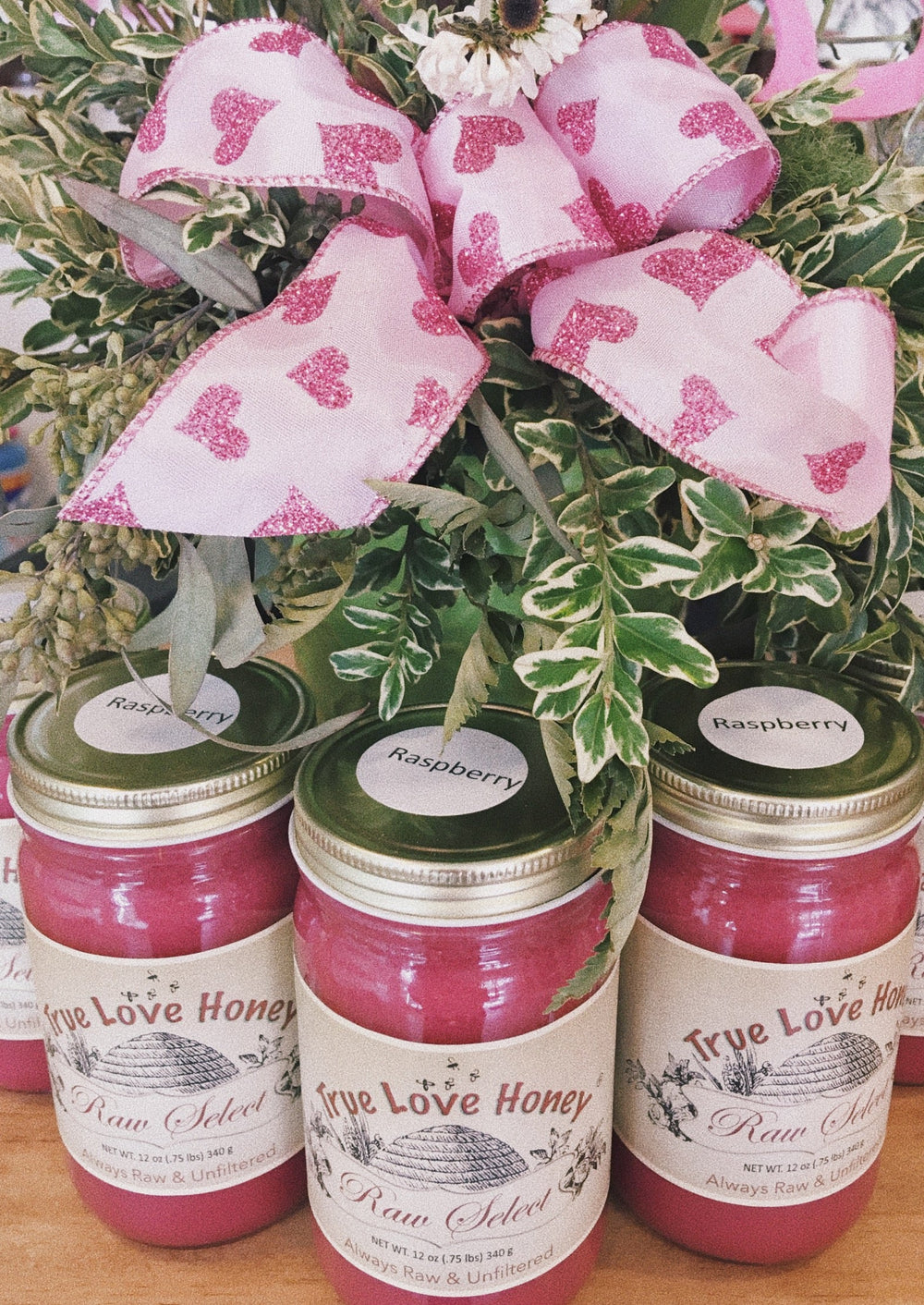 3 Pack Raspberry Creamed Honey (Three 8oz jars)