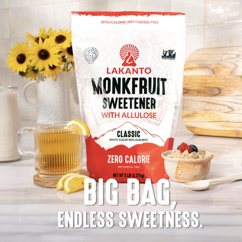 Classic Monkfruit Sweetener with Allulose - White Sugar Replacement