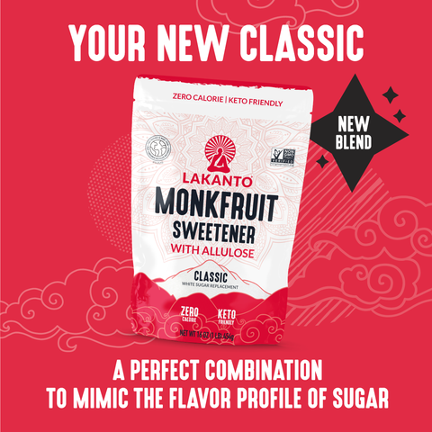 Classic Monkfruit Sweetener with Allulose - White Sugar Replacement