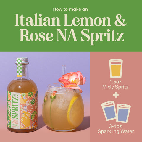 New! Italian Lemon & Rose Spritz | Non Alcoholic Cocktail & Mocktail Mixer