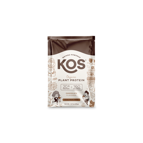 KOS Organic Plant Protein, Chocolate, Single Serving