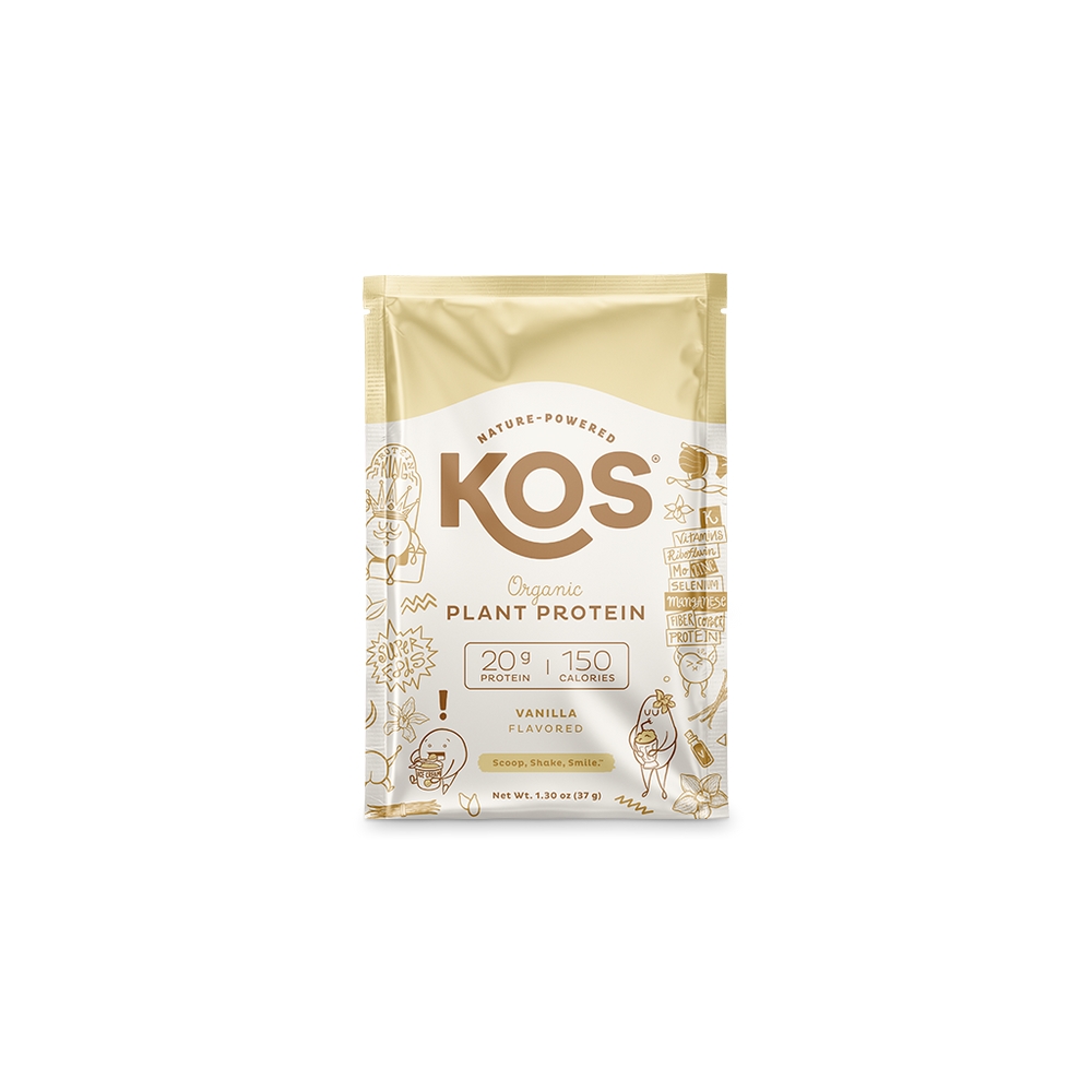 KOS Organic Plant Protein, Vanilla, Single Serving