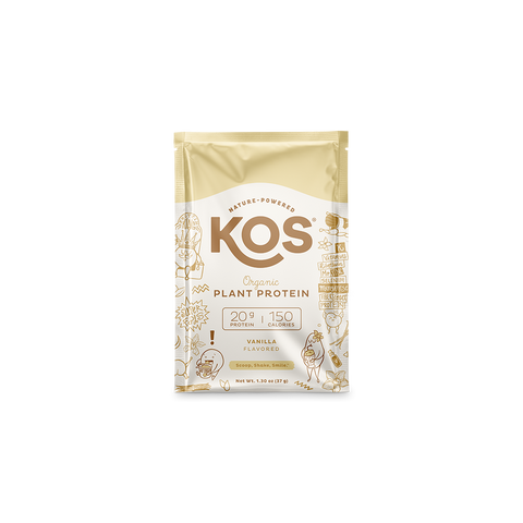 KOS Organic Plant Protein, Vanilla, Single Serving