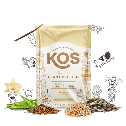 KOS Organic Plant Protein, Vanilla, Single Serving