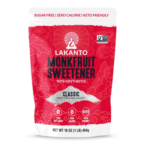 Classic Monkfruit and Erythritol Sweetener - White Sugar Replacement