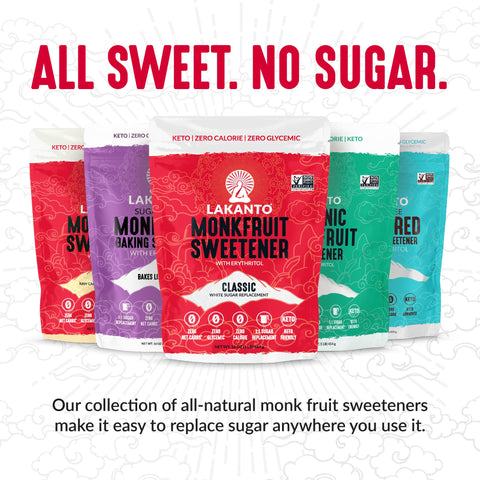 Organic Classic Monkfruit and Erythritol Sweetener - White Sugar Replacement