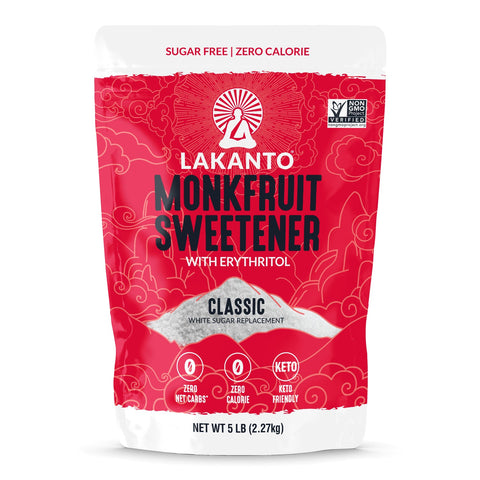Classic Monkfruit and Erythritol Sweetener - White Sugar Replacement