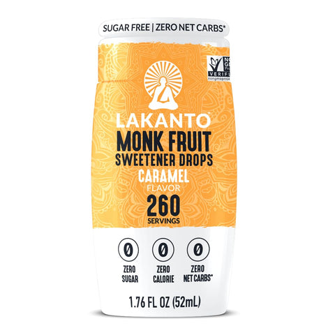 Lakanto Liquid Monk Fruit Sweetener Drops Caramel 1.76 FL OZ
