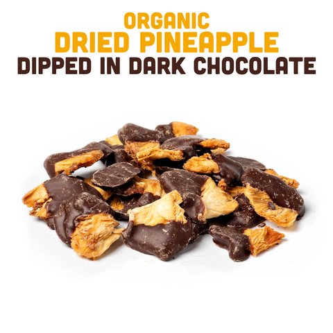 Organic Dried Pineapple Dipped in Dark Chocolate