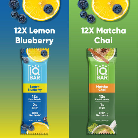 Lemon Blueberry & Matcha Chai (24 Bars)