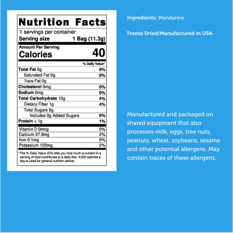 Freeze Dried Mandarin Slices