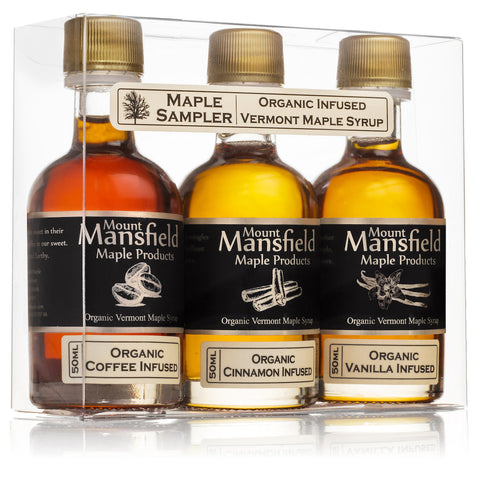 Organic 3 pack Infused Vermont Maple Syrup Sampler Set