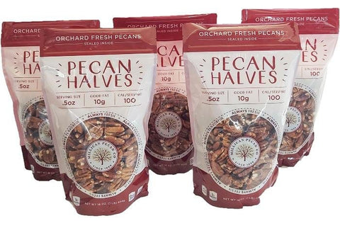 Orchard Fresh Raw Pecan Halves – Premium Shelled Texas Pecans