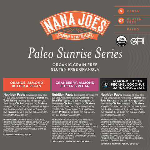 Organic Paleo Sunrise Series Variety 3-Pack