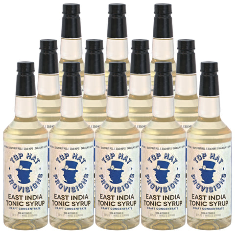 Top Hat East India Tonic Syrup & 5x Quinine Wellness Tonic Water Concentrate - Just add soda water - 32oz bottle