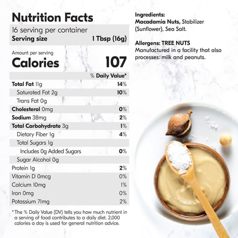 Macadamia Nut Butter Sea Salt Flavor (1 Flavor, 1 Jar)