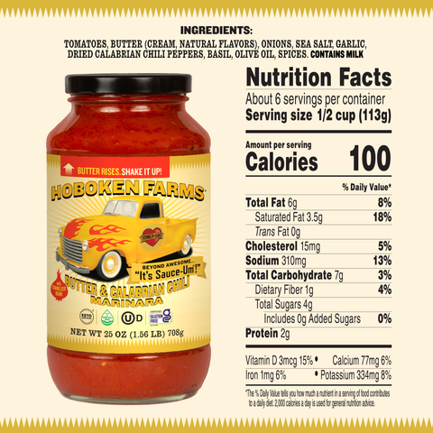 Hoboken Farms Butter & Calabrian Chili Marinara Sauce 4 Pack