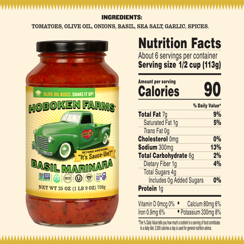 Hoboken Farms Basil Marinara Sauce 4 Pack