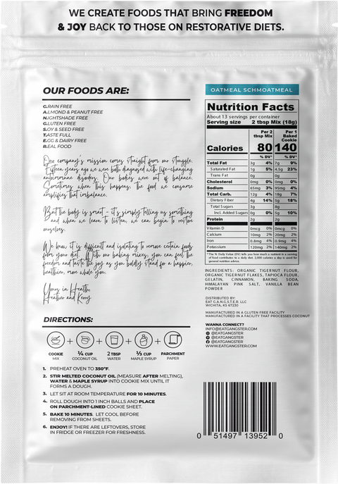 Oatmeal Schmoatmeal / Foatmeal Cookie Mix