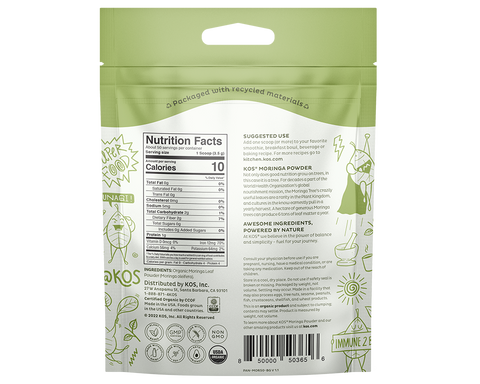 Organic Moringa Oleifera Leaf Powder - 50 servings – FoodSocial Market