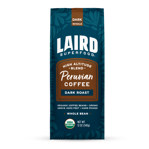 Organic Peruvian Dark Roast Whole Bean Coffee