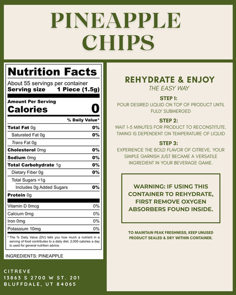 Freeze-Dried Pineapple Chips