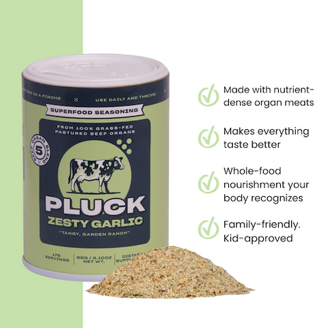 Pluck Zesty Garlic – Animal-Based Superfood Seasoning