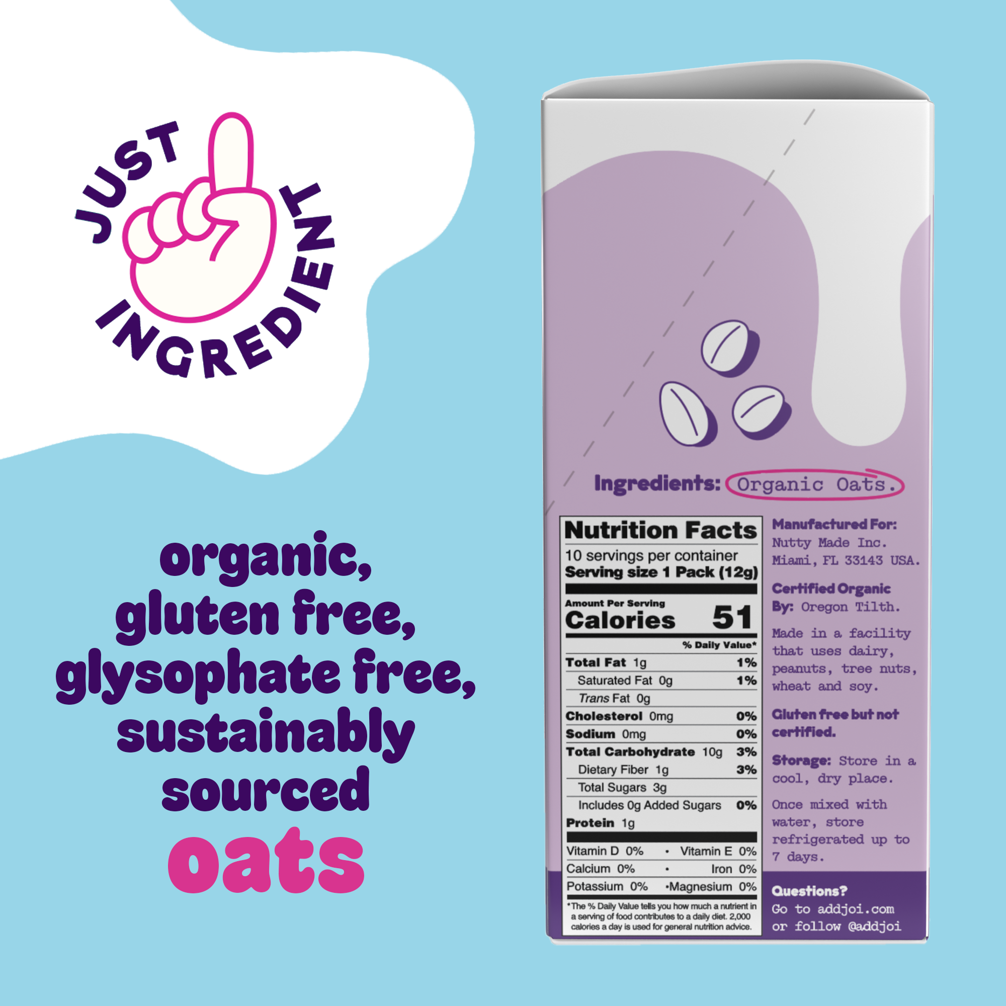 Instant Organic Oat Milk 3-Pack