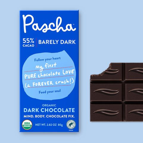 55% Cacao Organic Vegan Dark Chocolate Bar (2.8 oz)