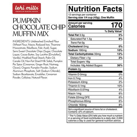 Pumpkin Chocolate Chip Muffin Mix