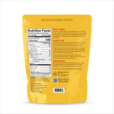 Lakanto Sweet and Savory Almonds Honey Habanero