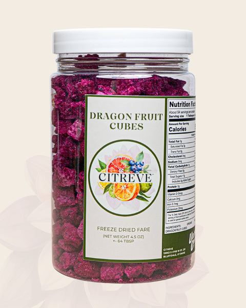 Freeze-Dried Dragon Fruit Cubes