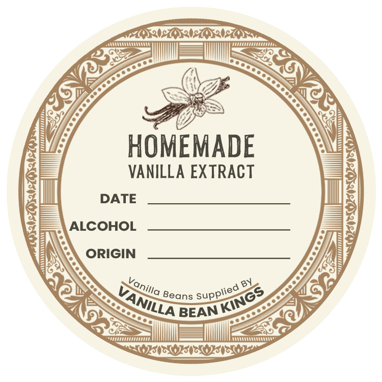 Homemade Vanilla Extract Label - Choose Your Size!