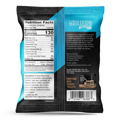 Protein Chips - Sea Salt Vinegar, High Protein & Fiber, Low Carb