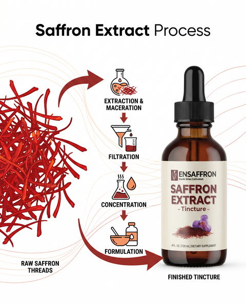 Premium Saffron Extract Tincture (Made With Pure Heray Saffron Threads)