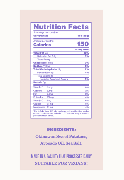 Okinawan Sweet Potato Chips | Sea Salt