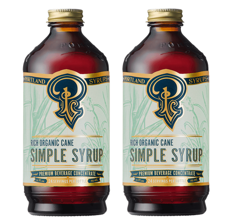 Rich Organic Cane Sugar Simple Syrup two-pack