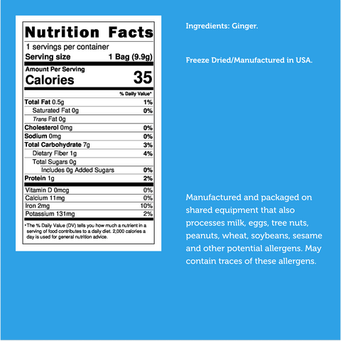 Freeze Dried Ginger Slices