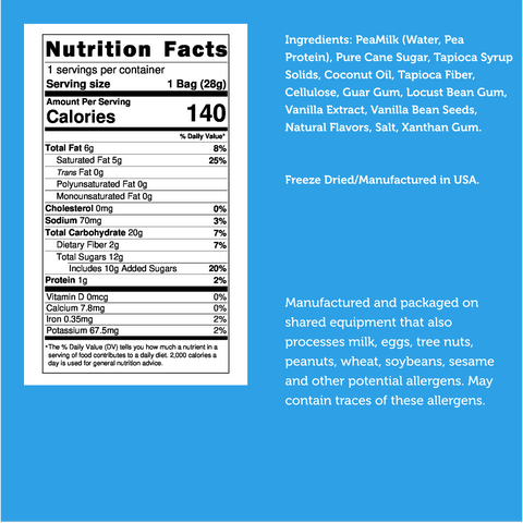 Freeze Dried Vegan Ice Cream Dessert - Vanilla