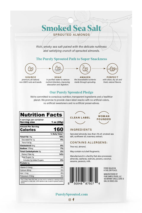 Smoked Sea Salt Sprouted Almonds