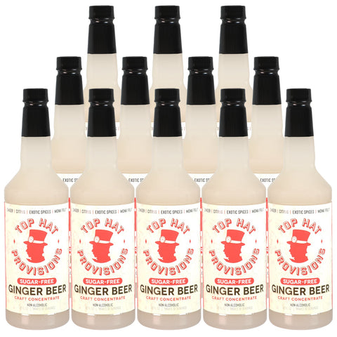 Top Hat Keto Sugar-Free Ginger Beer Syrup & Zero Calorie Mule Mix - 12pack of 32oz bottles (Naturally sweetened with Monk Fruit)