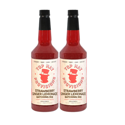 Top Hat Strawberry Ginger Lemonade Concentrate & Batching Mix - 12x32oz Case