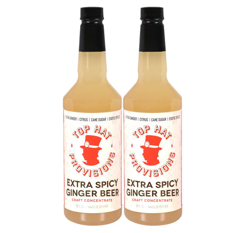 Top Hat Extra Spicy Ginger Beer Syrup & Moscow Mule Batching Mix - 12x32oz case