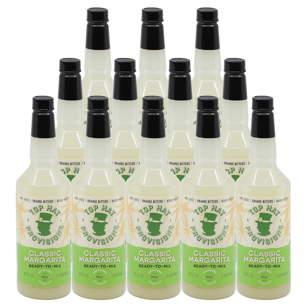 Top Hat Classic Lime Margarita Mix (made with agave nectar & organic lime juice) - 12x32oz Case