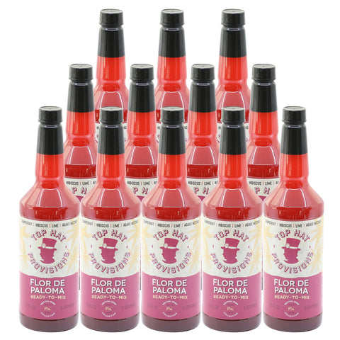 Top Hat Hibiscus Paloma Mix - Grapefruit / Hibiscus / Lime / Agave Nectar - 32oz Bottle