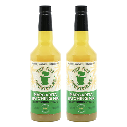 Top Hat Agave Margarita Batching Mix & Frozen Margarita Concentrate (made with agave nectar & organic lime juice) - 32oz Bottle