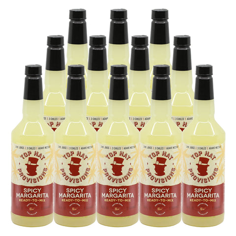 Top Hat Spicy Margarita Mix (made with agave nectar & organic lime juice) - 32oz Bottle